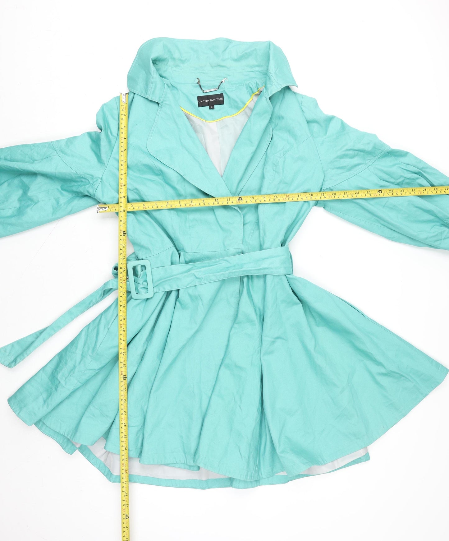 Marks and Spencer Women’s Green Belted Trench Coat Size 18