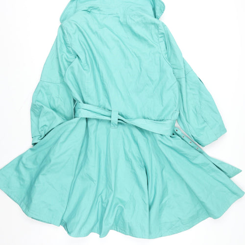 Marks and Spencer Women’s Green Belted Trench Coat Size 18