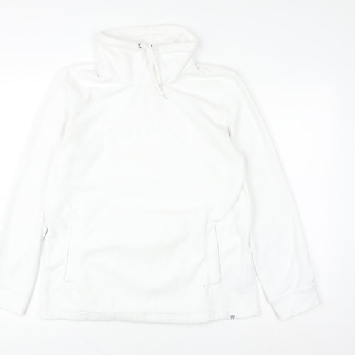 TOG24 Women White Size 10 Fleece Pullover Hoodie Sweatshirt