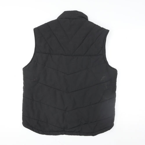 Geologic Men's Black Padded Bodywarmer Waistcoat M Outdoor Zip Vest