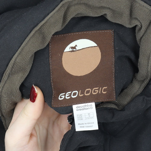 Geologic Men's Black Padded Bodywarmer Waistcoat M Outdoor Zip Vest