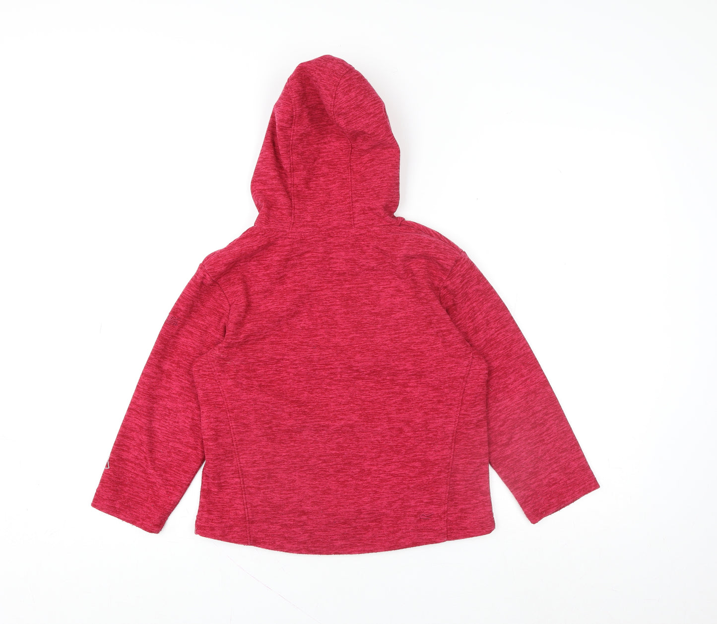 Regatta Girls Red Fleece Pullover Hoodie 7-8 Years Warm Casual Top