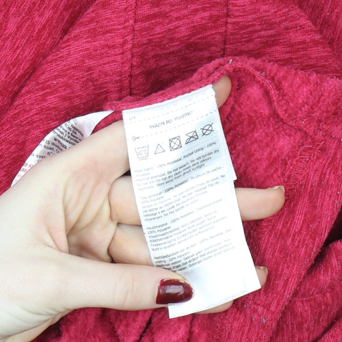 Regatta Girls Red Fleece Pullover Hoodie 7-8 Years Warm Casual Top