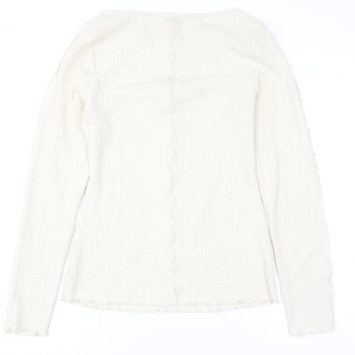 Marks and Spencer Women’s Ivory Long Sleeve Stretch Blouse Size 10