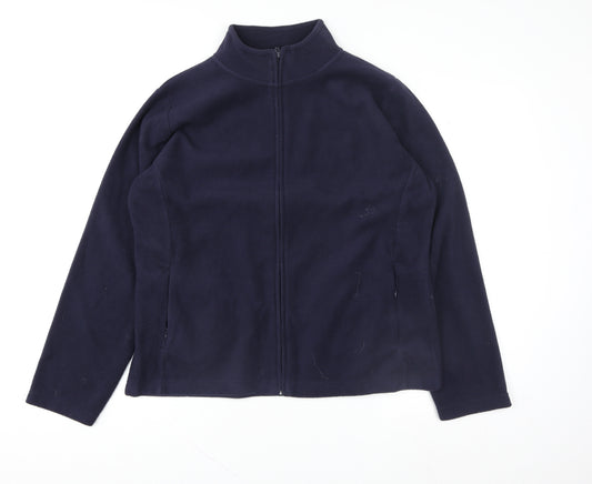 ISLE Womens Blue Fleece Full Zip Jacket Size 22 Plus