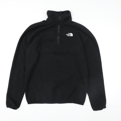 The North Face Men Black 1/4 Zip Fleece Pullover Sweatshirt S