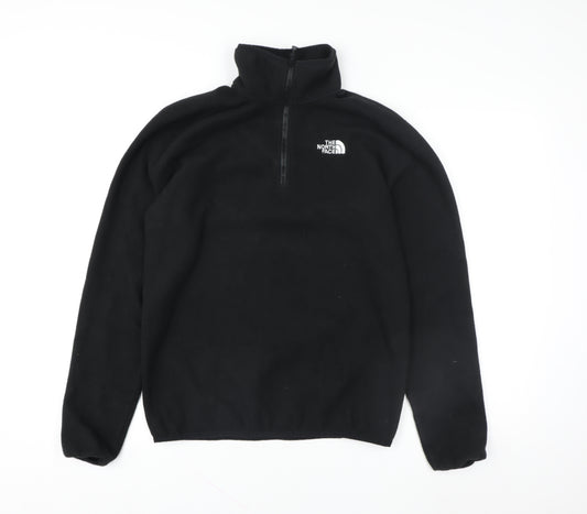 The North Face Men Black 1/4 Zip Fleece Pullover Sweatshirt S