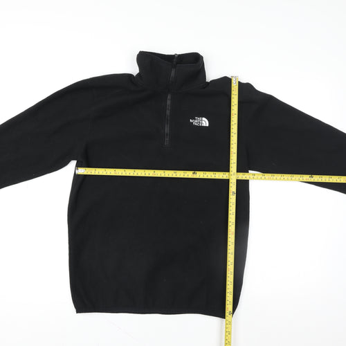 The North Face Men Black 1/4 Zip Fleece Pullover Sweatshirt S