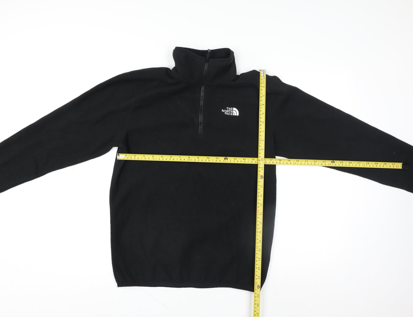 The North Face Men Black 1/4 Zip Fleece Pullover Sweatshirt S