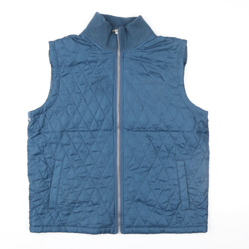 Calvin Klein Jeans Women's Blue Quilted Waistcoat XL Polyester Vest