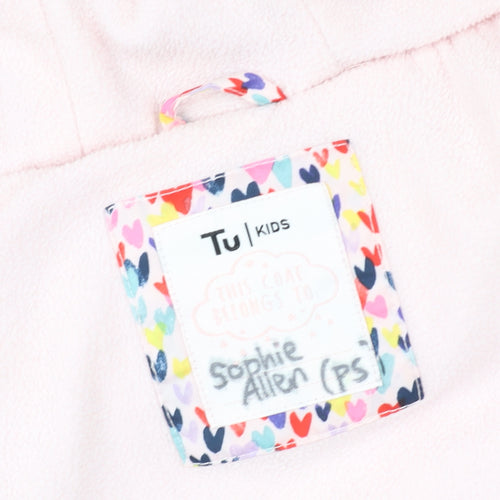Tu Kids Girls Multicoloured Heart Print Hooded Puffer Gilet 2 Years