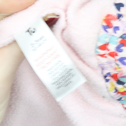 Tu Kids Girls Multicoloured Heart Print Hooded Puffer Gilet 2 Years