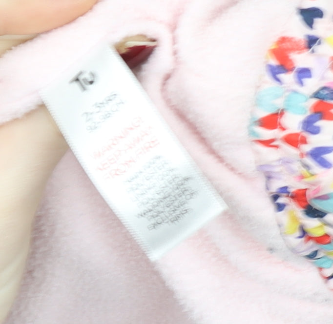 Tu Kids Girls Multicoloured Heart Print Hooded Puffer Gilet 2 Years