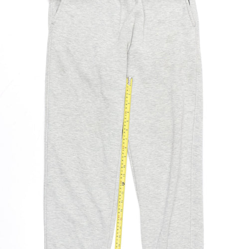 Uniqlo Men’s Grey HEATTECH Fleece-Lined Jogger Trousers Size M