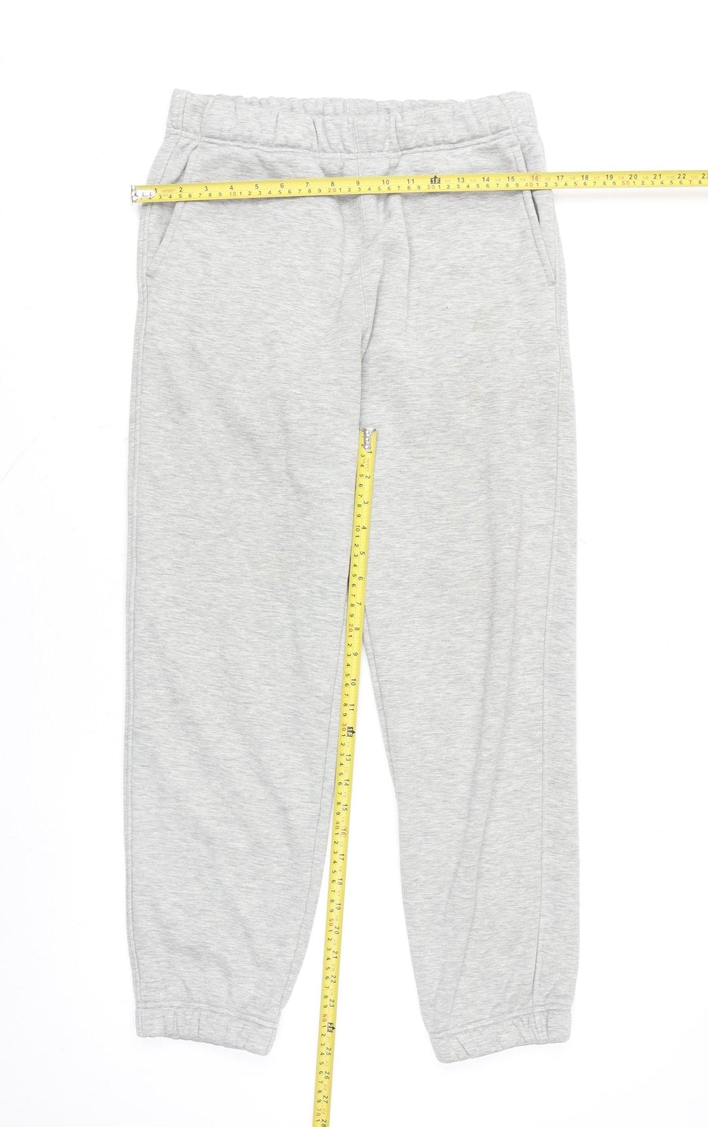 Uniqlo Men’s Grey HEATTECH Fleece-Lined Jogger Trousers Size M