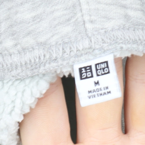 Uniqlo Men’s Grey HEATTECH Fleece-Lined Jogger Trousers Size M