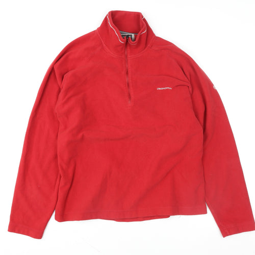 Craghoppers Men's Red Fleece 1/2 Zip Pullover Sweatshirt Size M
