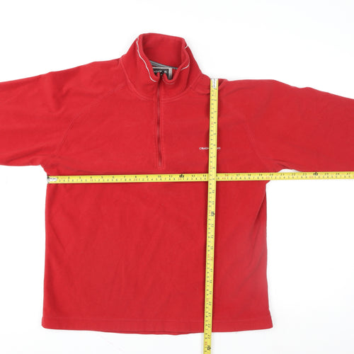 Craghoppers Men's Red Fleece 1/2 Zip Pullover Sweatshirt Size M