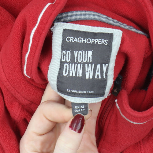 Craghoppers Men's Red Fleece 1/2 Zip Pullover Sweatshirt Size M