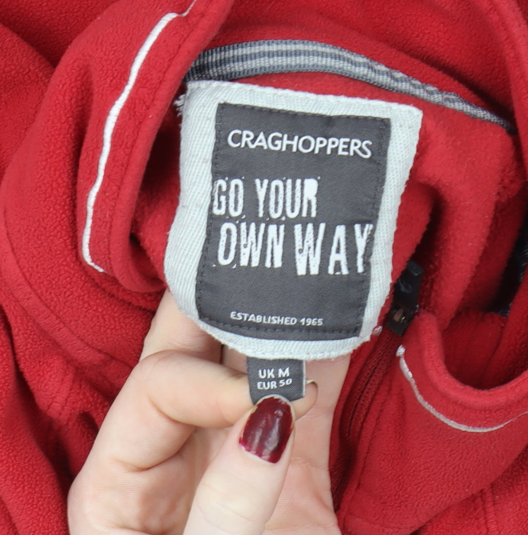 Craghoppers Men's Red Fleece 1/2 Zip Pullover Sweatshirt Size M