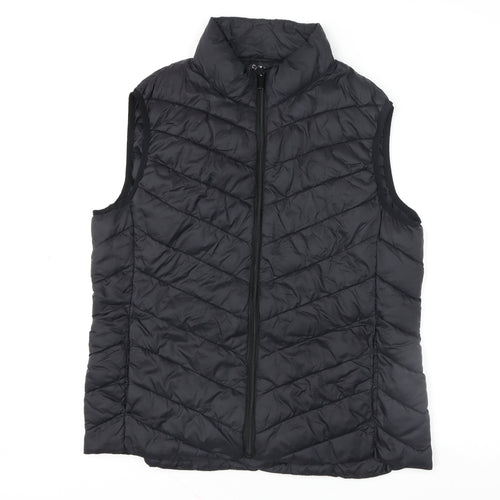 Primark Men's Black Padded Puffer Waistcoat L Lightweight Zip Gilet