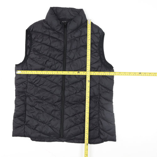 Primark Men's Black Padded Puffer Waistcoat L Lightweight Zip Gilet