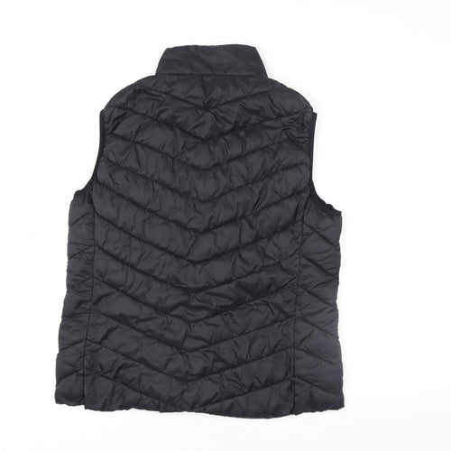 Primark Men's Black Padded Puffer Waistcoat L Lightweight Zip Gilet