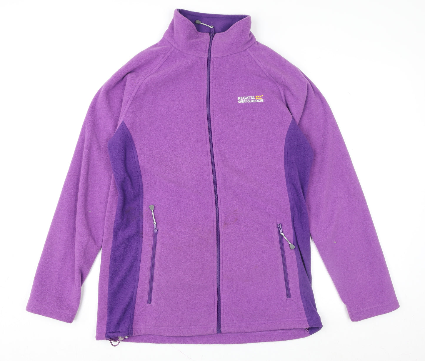 Regatta Womens Purple Fleece Jacket Size 12 Full Zip Outdoor Coat