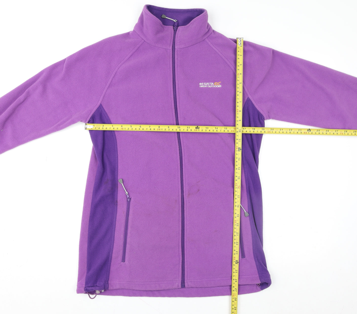 Regatta Womens Purple Fleece Jacket Size 12 Full Zip Outdoor Coat