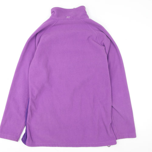 Regatta Womens Purple Fleece Jacket Size 12 Full Zip Outdoor Coat