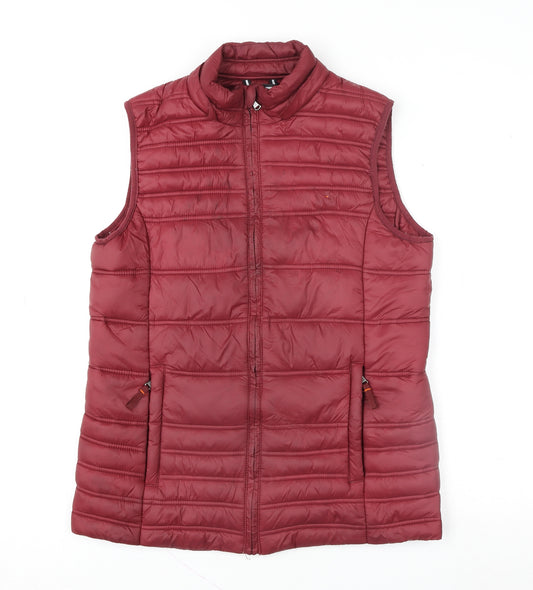 Crew Clothing Company Men's Red Puffer Waistcoat Gilet Size M