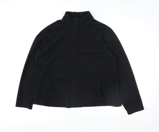 Marks and Spencer Women's Black Fleece Full Zip Jacket Size 22