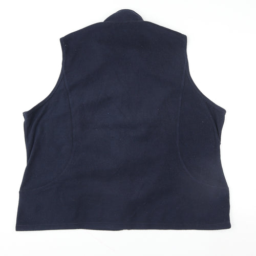 Marks and Spencer Women's Blue Fleece Zip Waistcoat Size 14