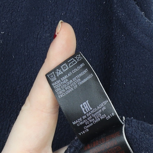 Marks and Spencer Women's Blue Fleece Zip Waistcoat Size 14