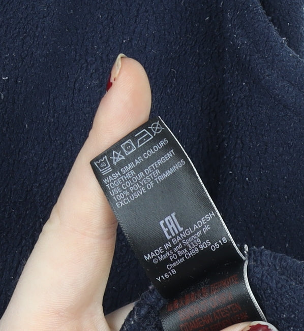 Marks and Spencer Women's Blue Fleece Zip Waistcoat Size 14