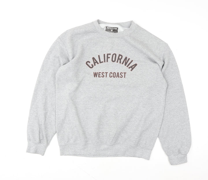 PrettyLittleThing Women’s Grey California Pullover Sweatshirt Size S