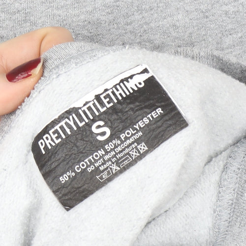 PrettyLittleThing Women’s Grey California Pullover Sweatshirt Size S