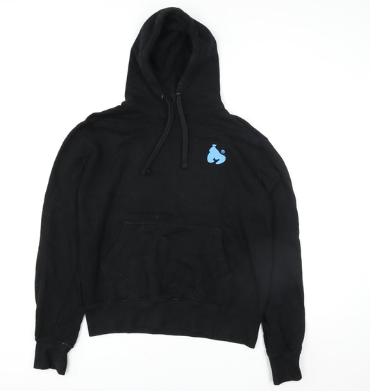 Money Mens Black Pullover Hoodie Medium Logo Graphic Cotton