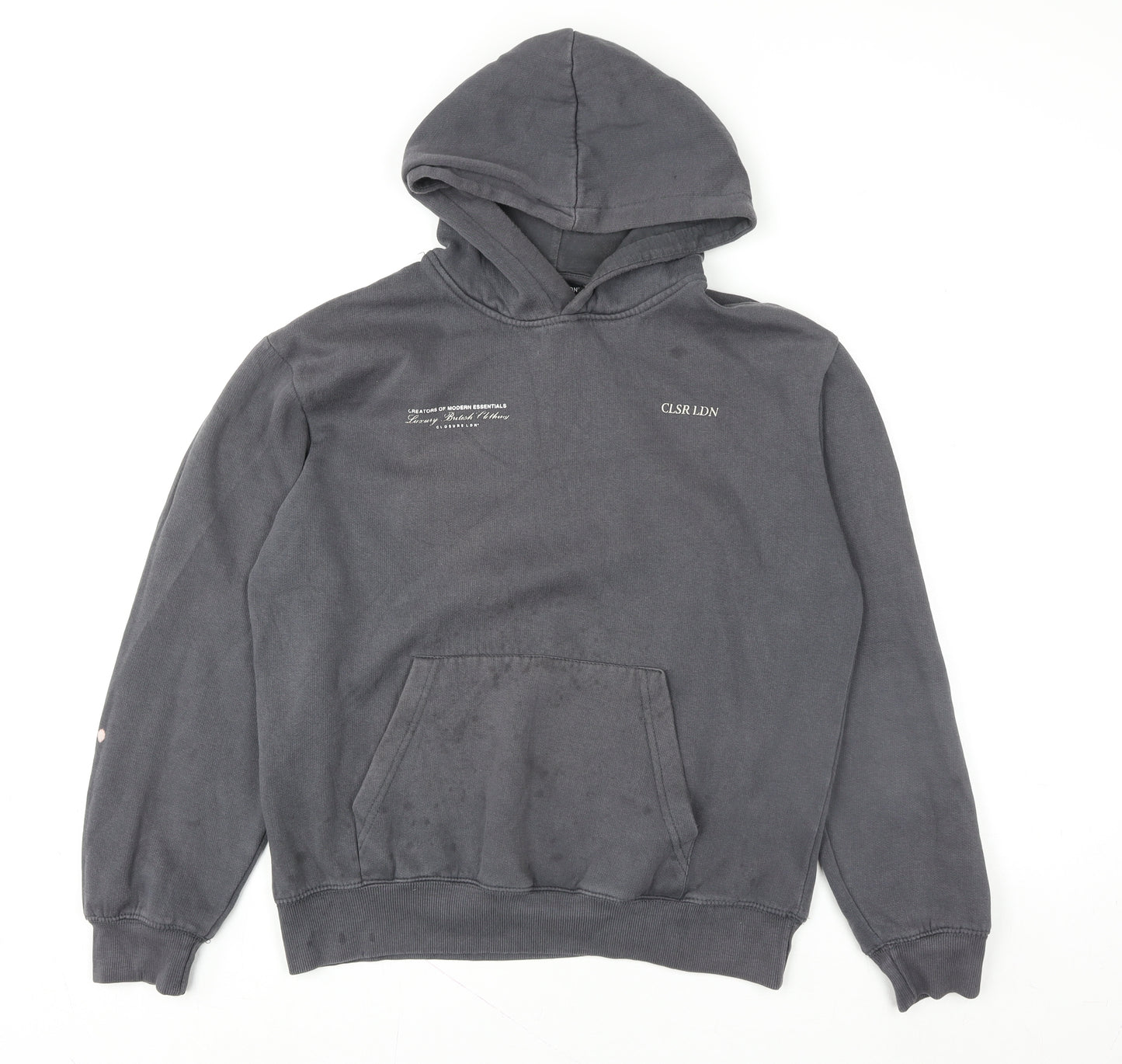 Closure LDN Women’s Grey Pullover Hoodie Size M Cotton Blend
