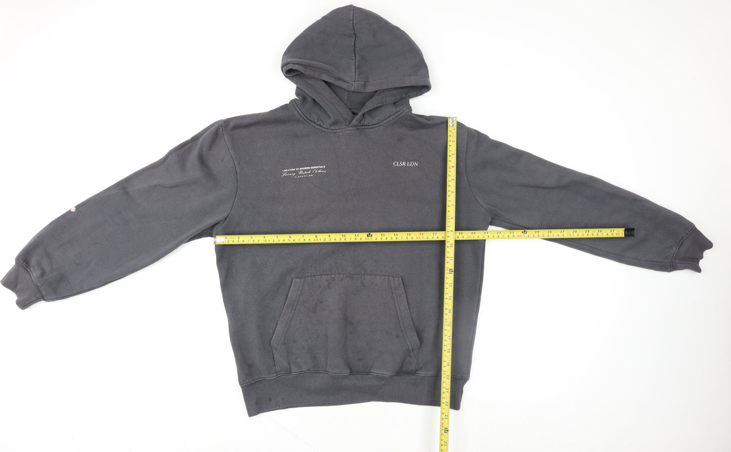 Closure LDN Women’s Grey Pullover Hoodie Size M Cotton Blend