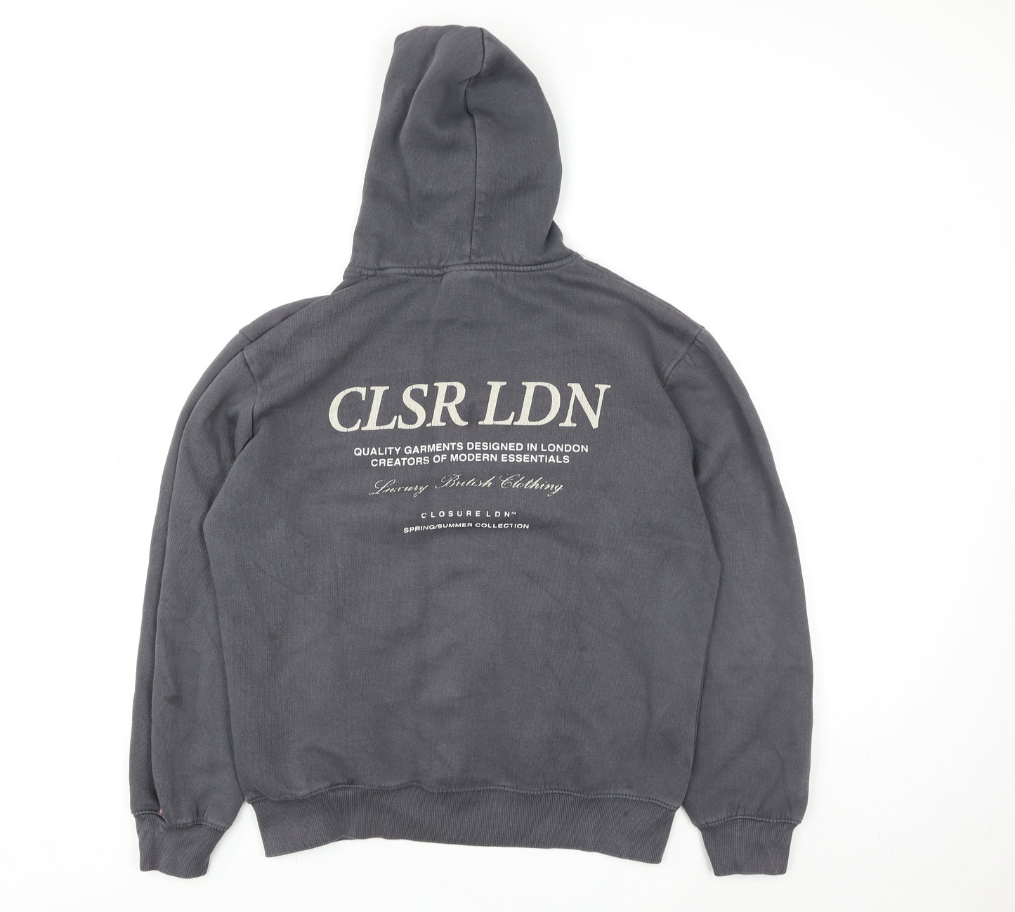 Closure LDN Women’s Grey Pullover Hoodie Size M Cotton Blend