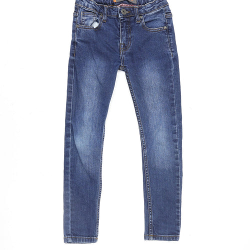 Ben Sherman Girls Blue Skinny Jeans 6 Years Adjustable Waist Denim