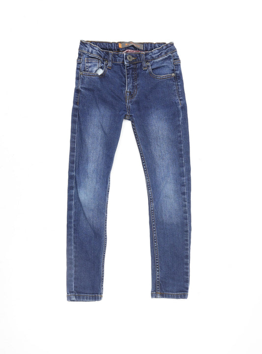 Ben Sherman Girls Blue Skinny Jeans 6 Years Adjustable Waist Denim