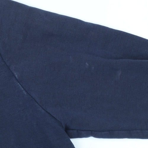Tommy Jeans Men’s Blue Pullover Hoodie L Logo Cotton Fleece