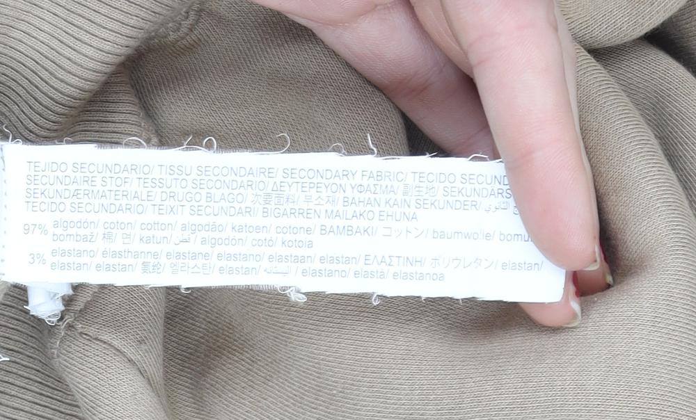 ZARA Girls Beige Pullover Hoodie 8-9 Years Hooded Fleece Lined Sweatshirt