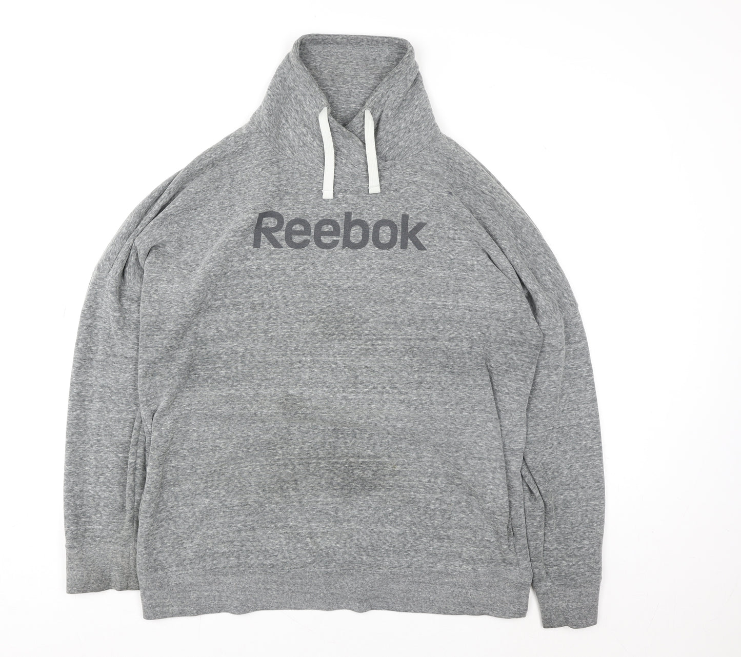 Reebok Mens Grey XL High Neck Pullover Sweatshirt