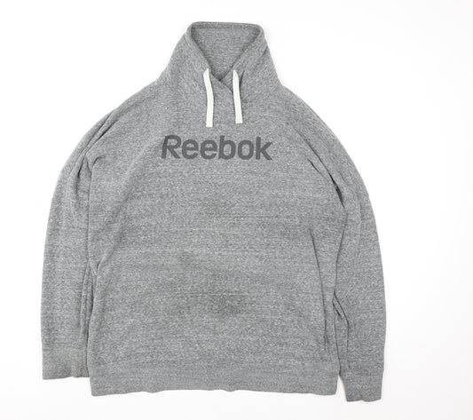 Reebok Mens Grey XL High Neck Pullover Sweatshirt