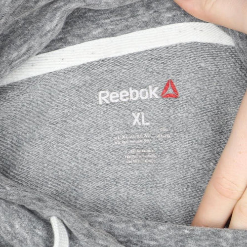 Reebok Mens Grey XL High Neck Pullover Sweatshirt
