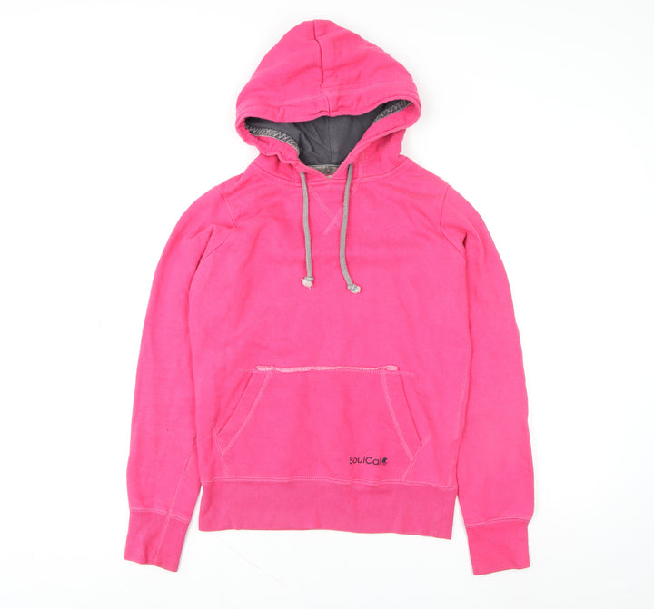 SoulCal Womens Pink Pullover Hoodie Size 8 Cotton Blend Casual