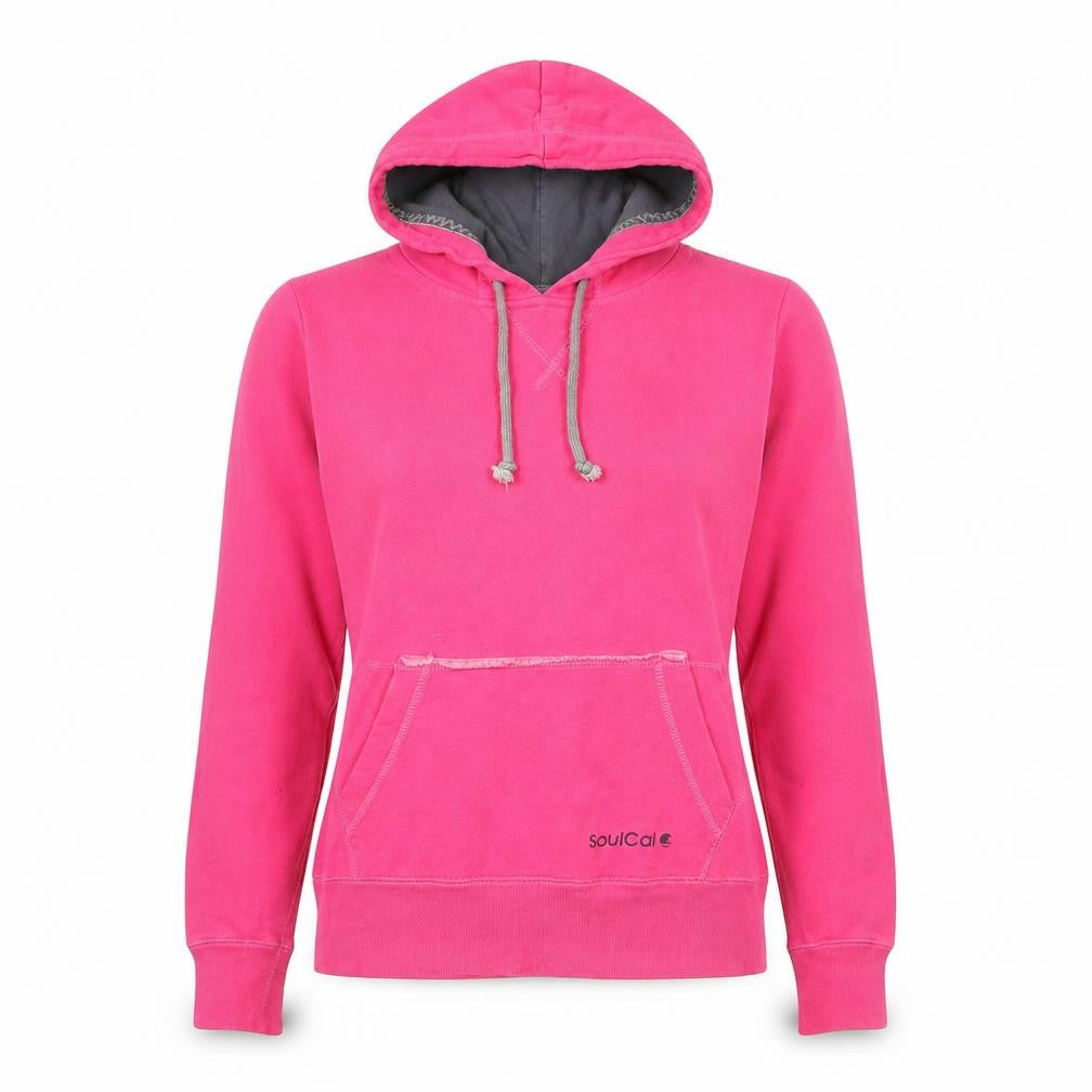 SoulCal Womens Pink Pullover Hoodie Size 8 Cotton Blend Casual